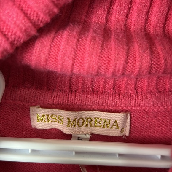 Miss Morena 5% Cashmere Wool Blend Knit Barbie Sweater Dress Size Small - Picture 5 of 11